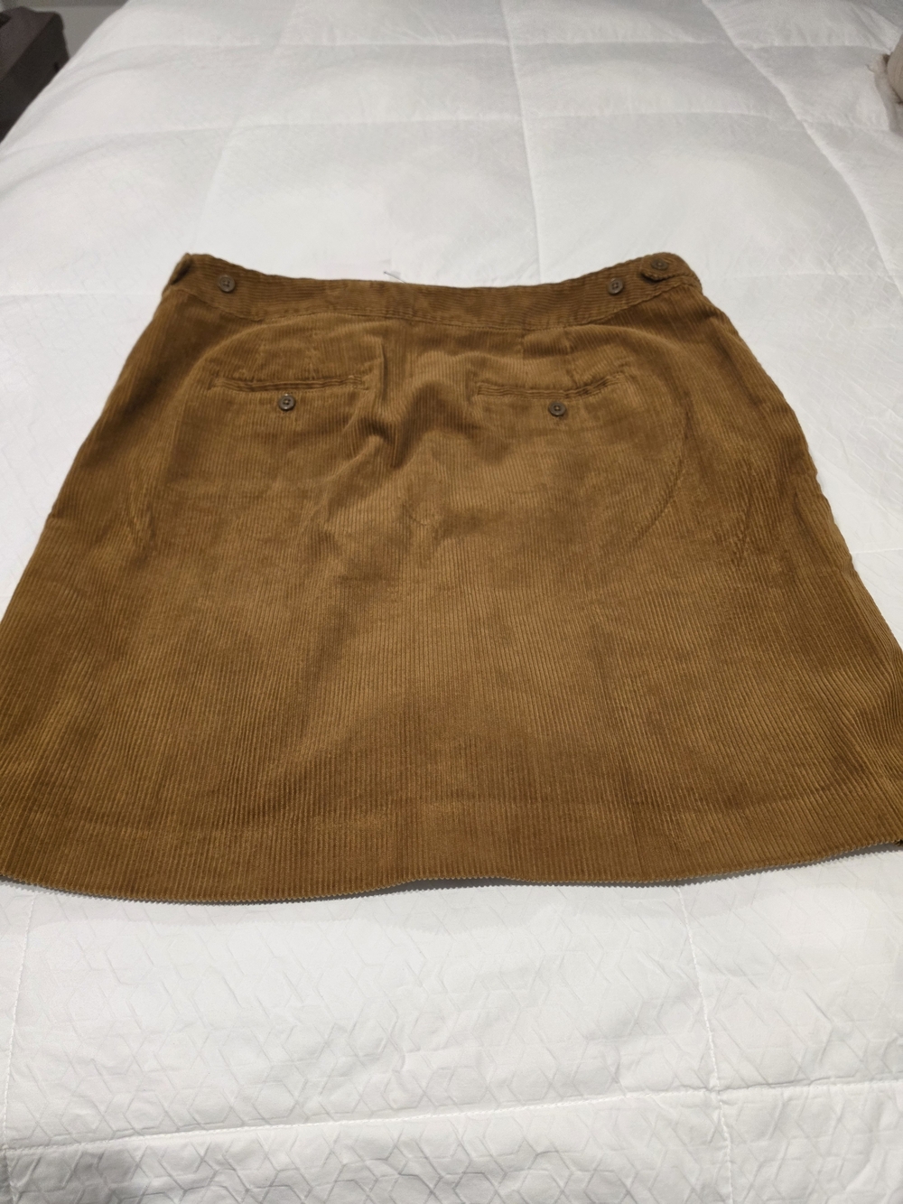 Talbots Corduroy Mini Skirt in Cognac Size 14 NWT - Picture 2 of 9